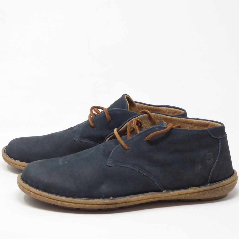 Born Nuala II Womens Chukka Boots Navy Blue Leather Lace Up BR006253 10 - Picture 4 of 9